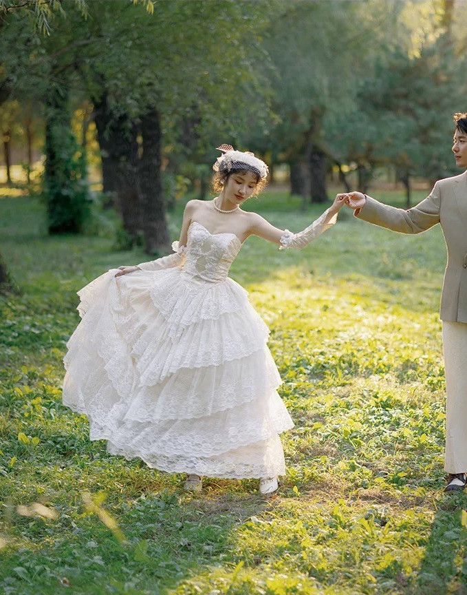 Custom Wedding Dresses with big bow