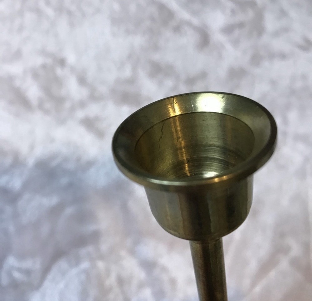 Vintage Solid Brass Elegant Gold Candlestick Holder Tabletop for Candlesticks 6”