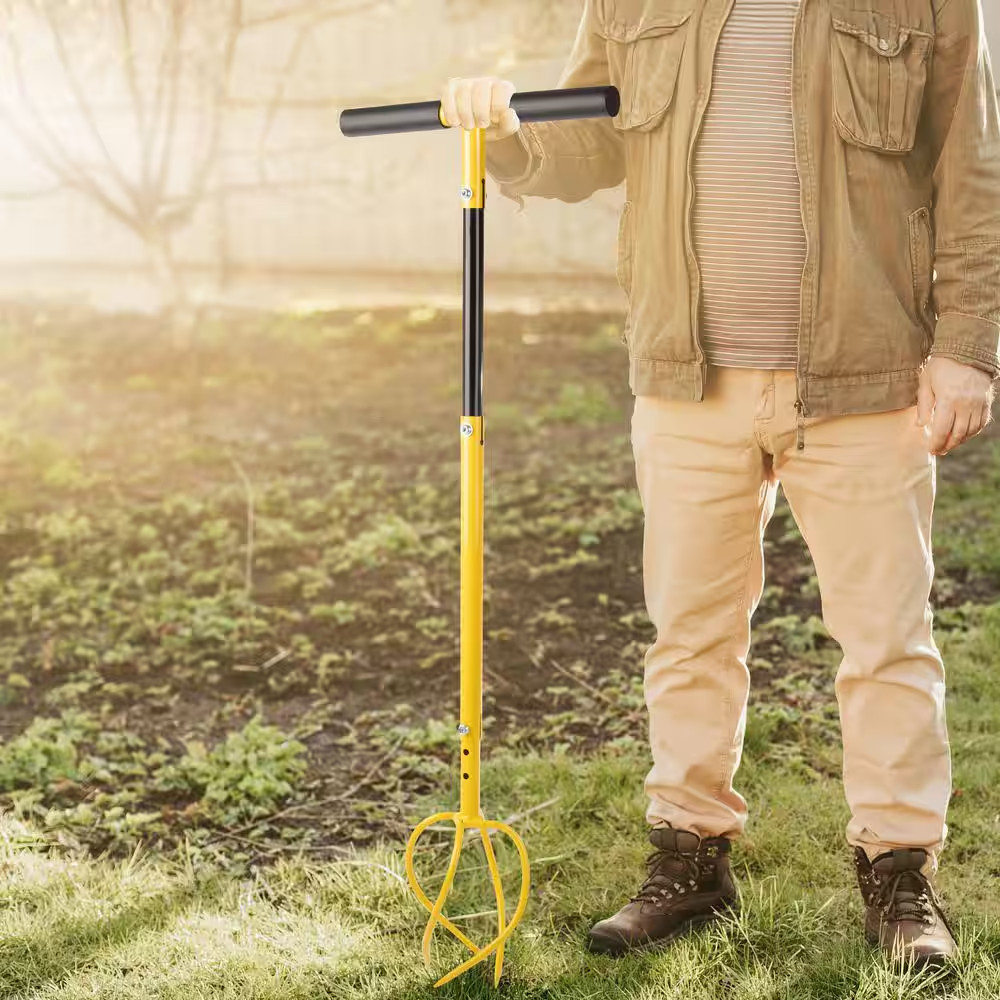 Adjustable Height Manual Hand Tiller