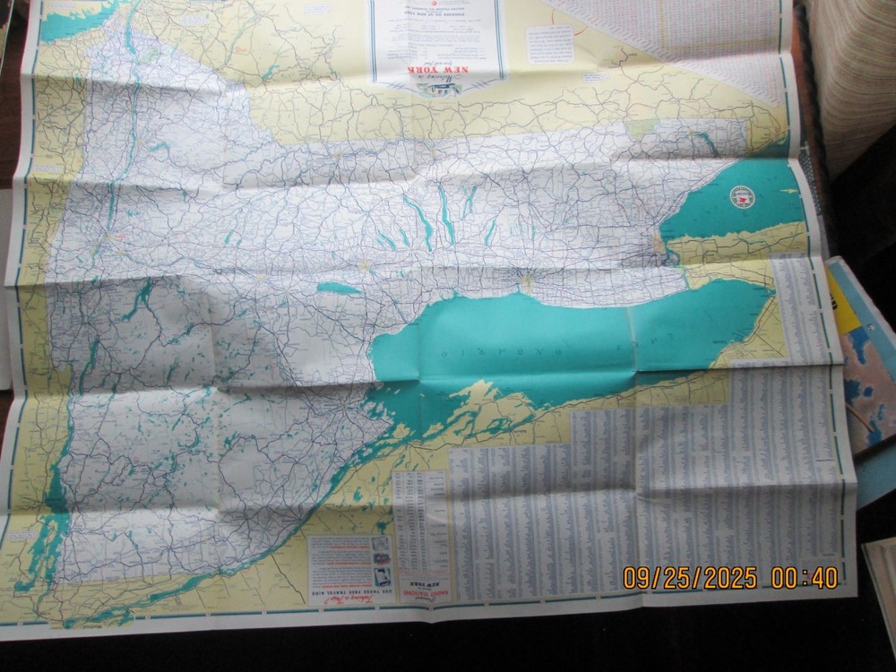 New York map Socony 1938