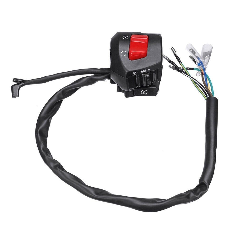7/8" Universal Motorcycle 22mm Handle bar Switch Gear Control Light Indicator #