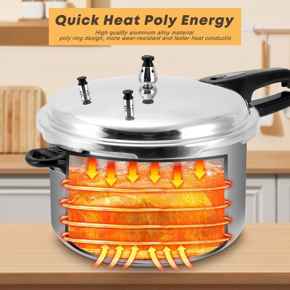 12 Quart Aluminum Multi-function Pressure Cooker with Rack Easy Lock Lid