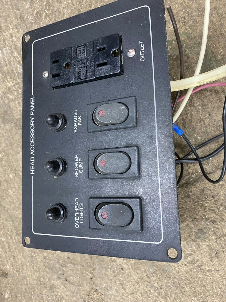 Marine Head Electric Accessories Panel with Switches and Plug