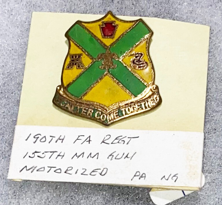WWII 190th Motorized Field Artillery Regiment DI SB