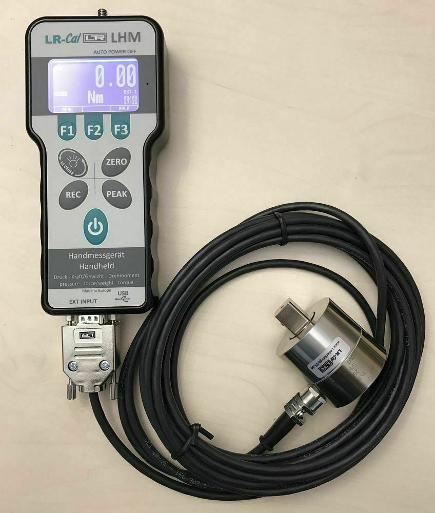 LR-Cal LHM N Pressure Torque and Force Meter with External Torque Sensor 100 Nm