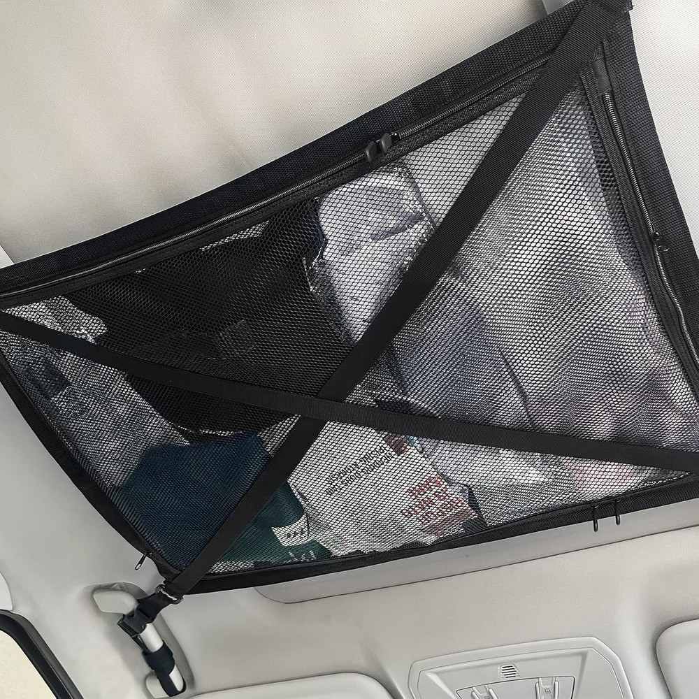 Upgraded Car Ceiling Cargo Net Pocket Strong Bearing Adjustable Capacity XPCS