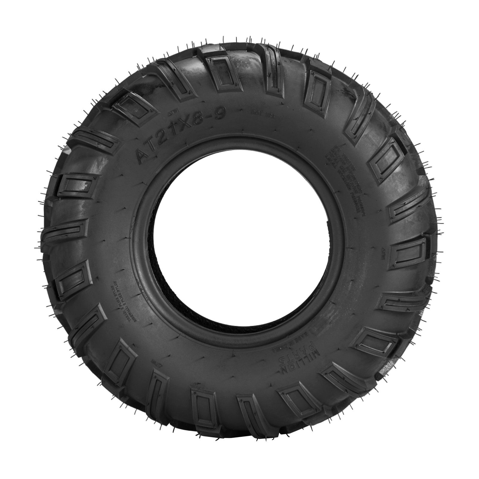 Two 21x8-9 ATV UTV Tires All Terrain 4 Ply 21x8x9 Tubeless Black Rubber