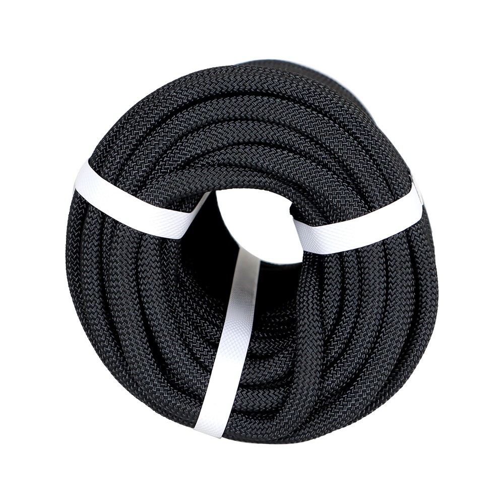 3/8" × 100' 3520Lbs Pulling Braided Polyest Rope Black High Strong Rope