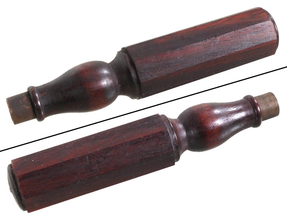 Old Hardware Stock Chisel Handle - Medium Size - Leather Cap - mjdtoolparts
