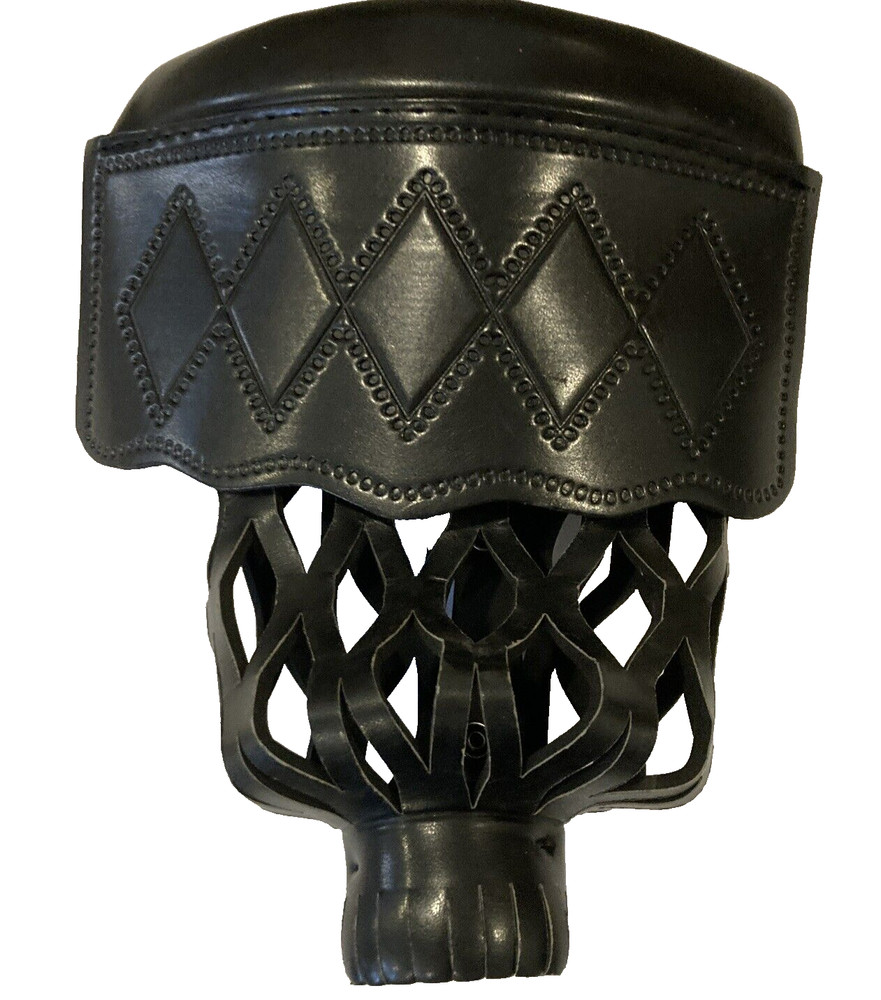 Set of 6 Pool Billiard Table Pockets- Black - Diamond Pattern