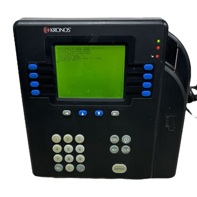 Kronos 4500 Employee Time Clock System 8602004-01 (powers on)
