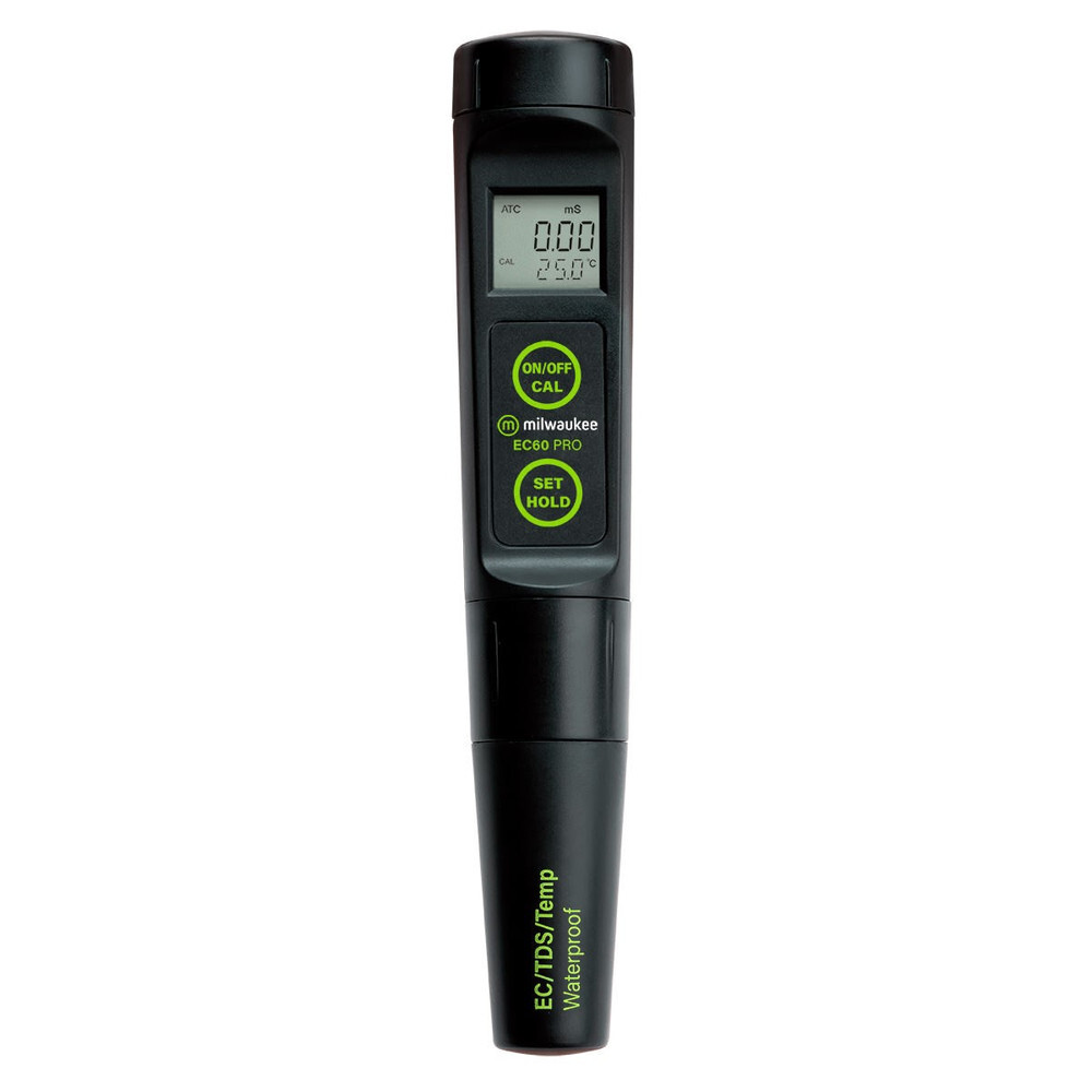 Milwaukee EC60 PRO Waterproof 3-in-1 EC /TDS/Temp Tester for Hydroponics