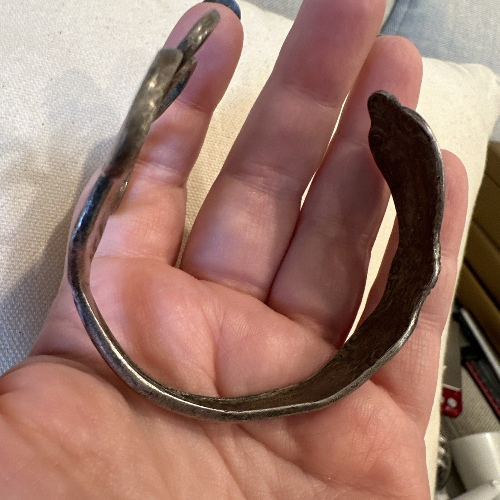 Dinner Fork Bracelet Bangle Cuff Upcycled Silverplate 1847 Rogers Bros Heritage