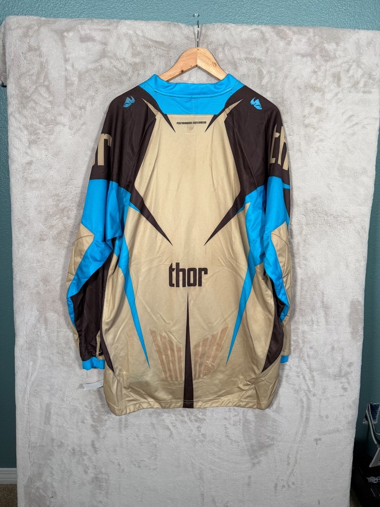 Thor Core Jersey Mens Size XL Blue Brown Tan