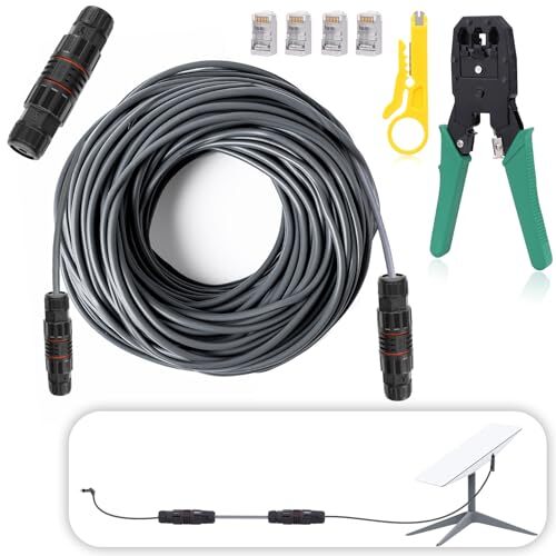 75ft Extension Cable Compatible with Starlink, Extend&Repair Mounting