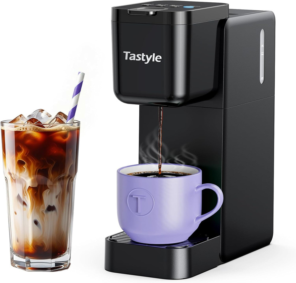 Single Serve Coffee Maker Hot and Iced with Bold Brew, Small Coffee Machine for