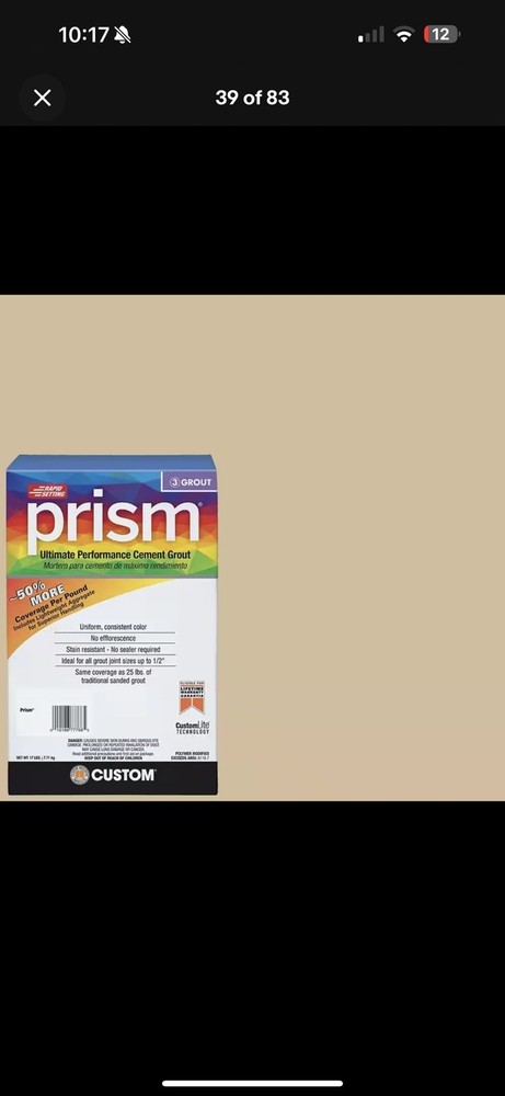Custom Prism Ultimate Performance Grout - #122 Linen - 17 lb