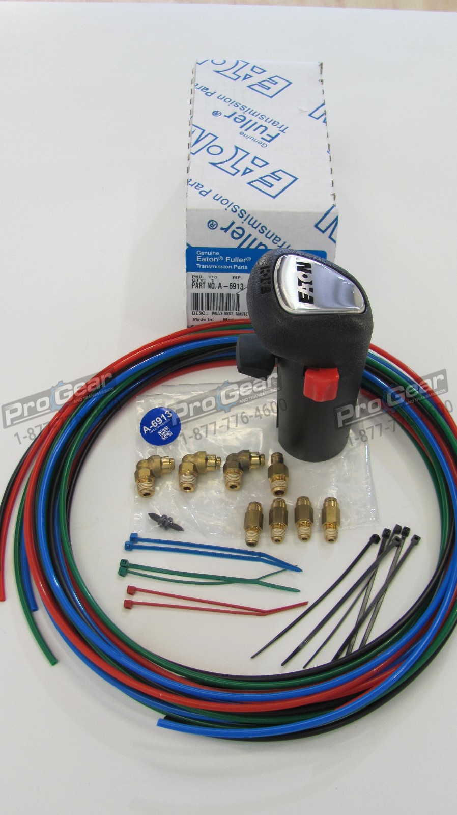 A6913 13 Speed Genuine Eaton Transmission Shift Knob & 4 line air line kit USA