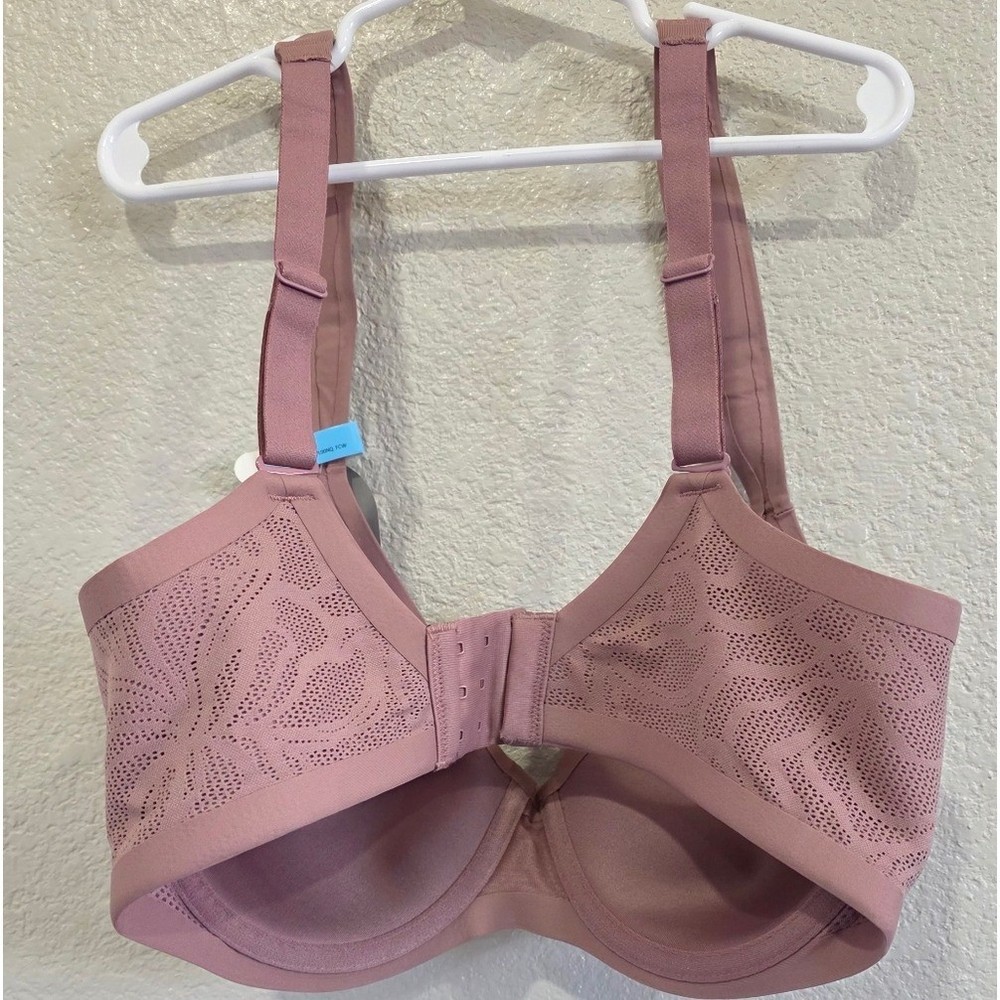 Bali Full-Coverage Underwire Bra in Mauve Pink