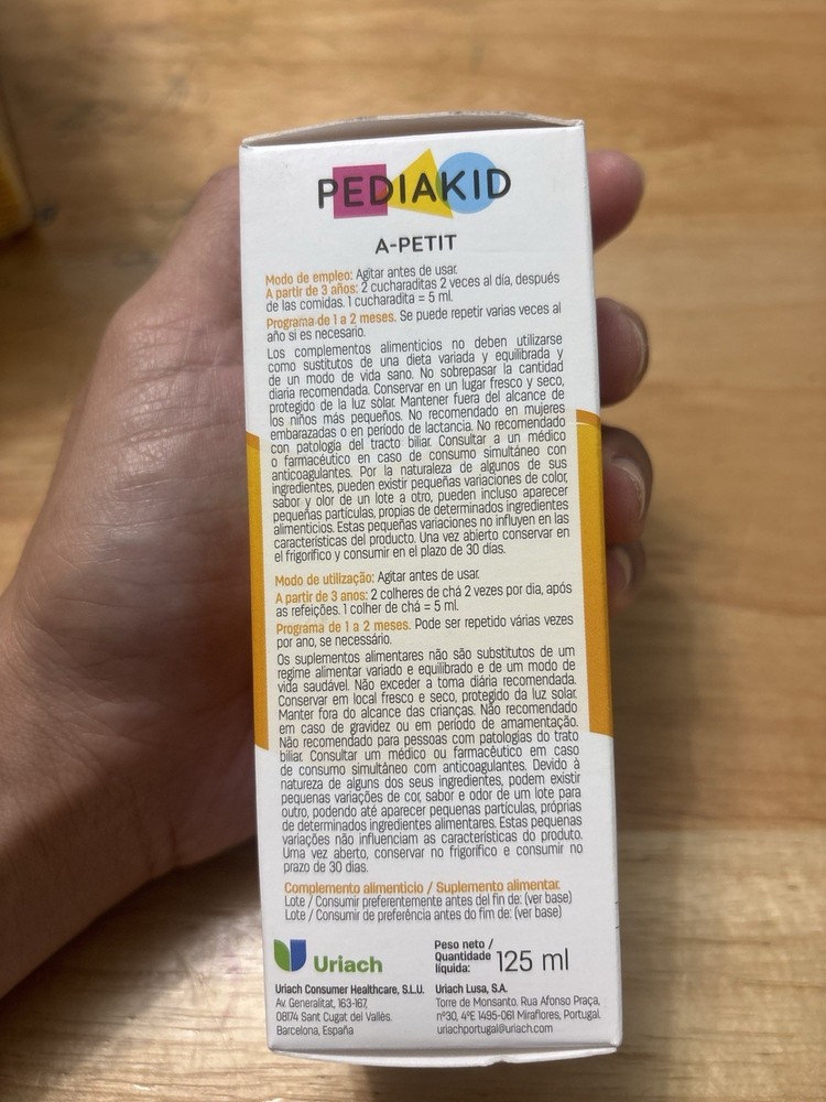 PEDIAKID A-Petit Kids Appetite Support Syrup 125ml Raspberry