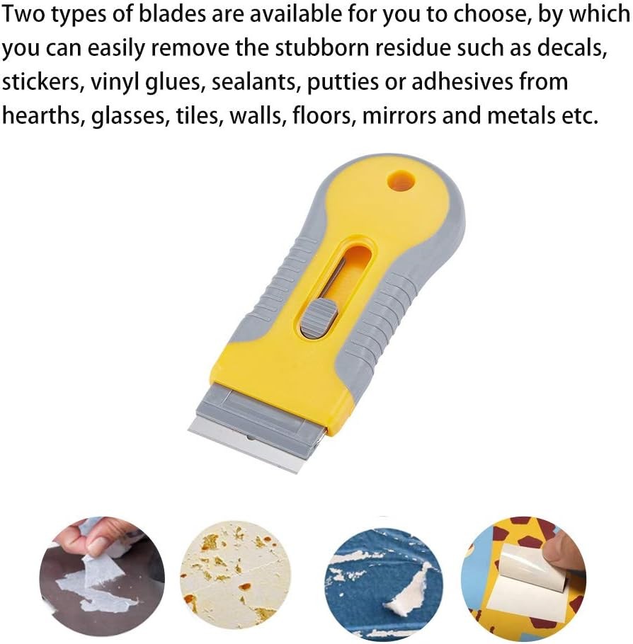 Razor Blade Scrape with 15pcs Extra Blades, Scraper Tool Razor Blade Retractable