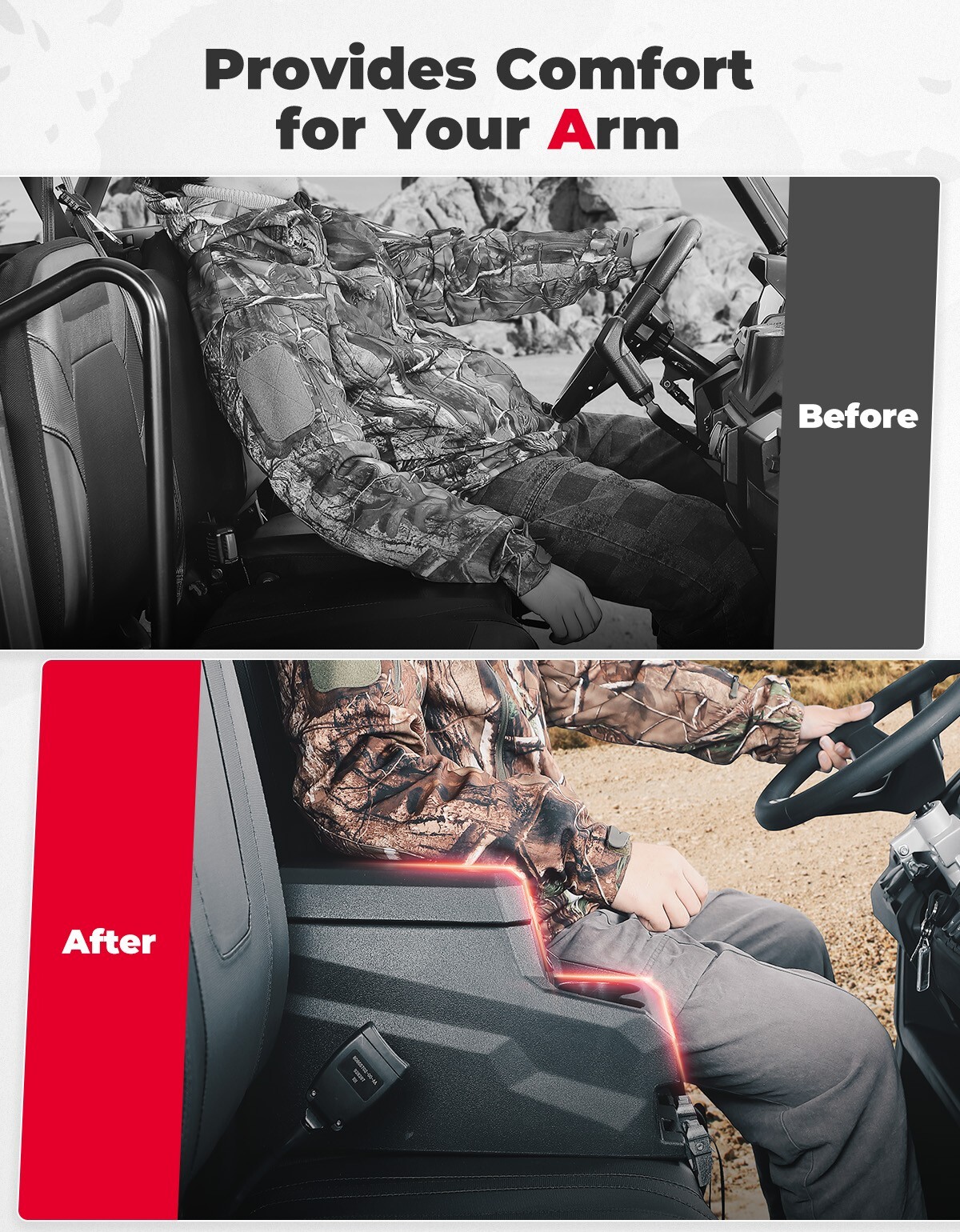 KEMIMOTO Bench Seat Center Console Armrest Box For Ranger XP 1000/ Crew XP 1000