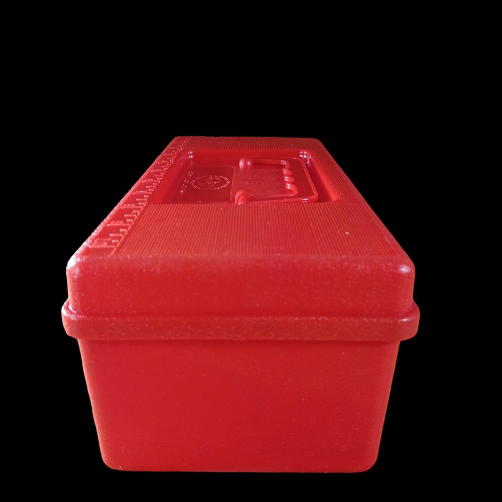Vintage Oxwall Tool Company Red Tool Box W/ Ruler