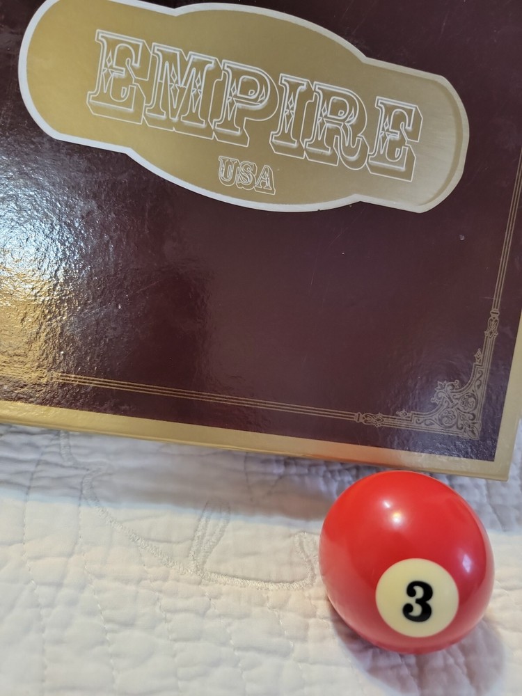 Replacement Billiard Pool 3 Ball Red Empire 2.25" EUC