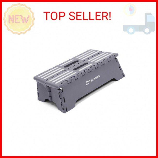 Fanwer 5 inch Portable Folding Step Stool - Safe & Stable, Foldable Stepping Sto