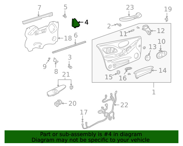 Genuine GM Mirror Trim 25660968