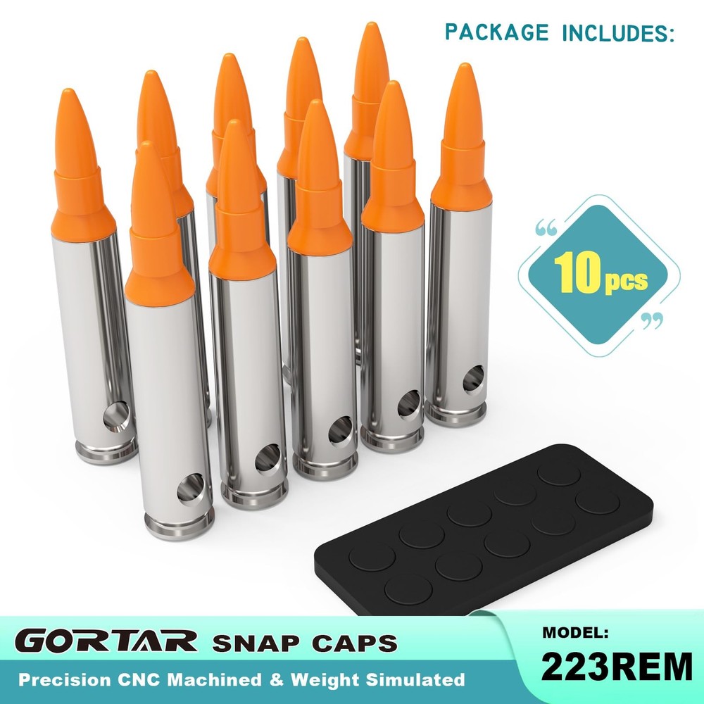 Snap Caps Training Dummy Rounds 223rem 10 Pcs GORTAR Practice Safe Loading Close