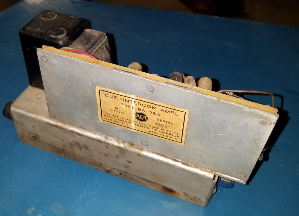 Vintage RCA BA-78A Cue / Intercom Amplifier - Modular