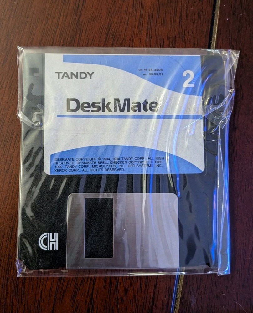 Tandy 3.5" Floppy Disk Set 1-2 Cat 25-3506 MS-DOS, GW-BASIC, DeskMate NEW