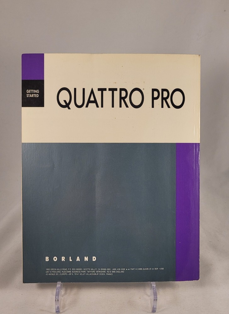 Borland Quattro Pro 2.0 Getting Started Guide