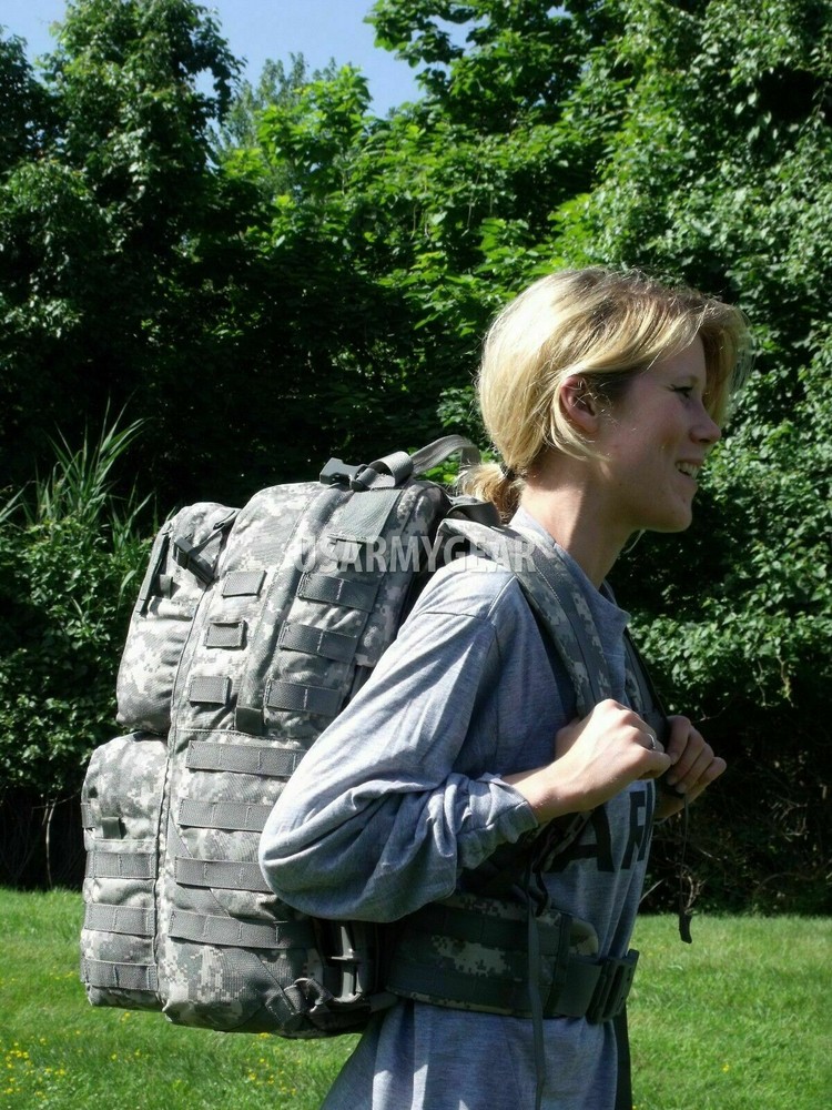 US Army ACU MOLLE Rucksack With Frame Medium Military Backpack Pouch Patches GI