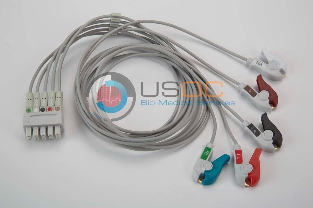 GE 5 Lead ECG Cable Apex Pro CH Grabber 412681-001