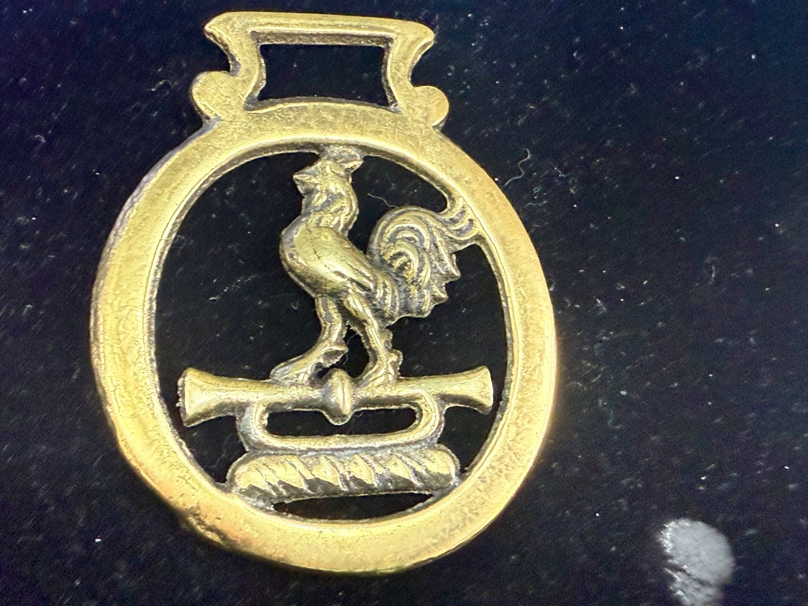 Rooster Cockerel Trumpet Openwork Bridle Harness Horse Saddle Medallion