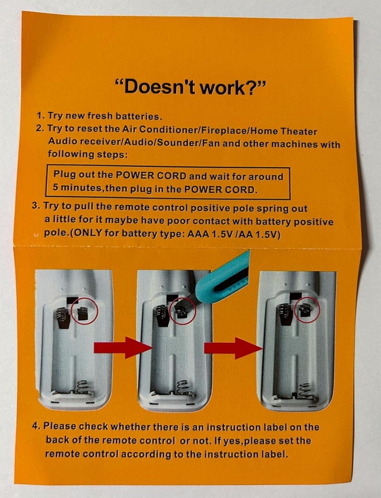 Replacement for Pleasant Hearth Fireplace Remote Control Model JY-3A Listed...