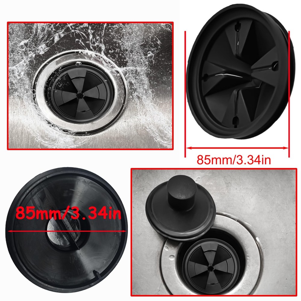 Garbage Disposal Flange Kit with Stopper for InSinkErator,3 Bolt Mount Stainl...