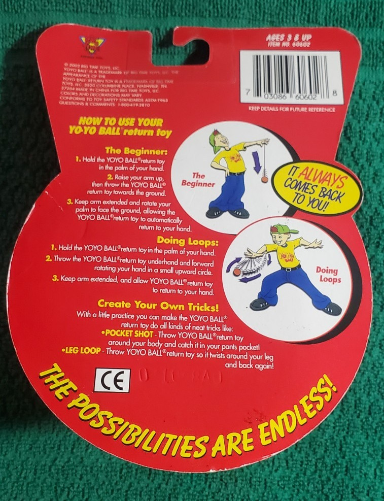 2003 Yoyo Ball Atomic Automatic Return Yoyo Never Needs Rewinding