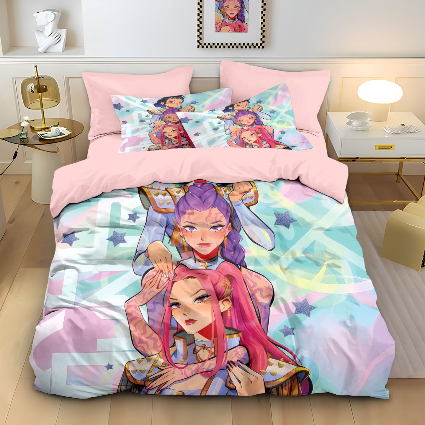 KPop Demon Hunters Single/Double/Queen/King Size Bed Quilt/Doona/Duvet Cover Set