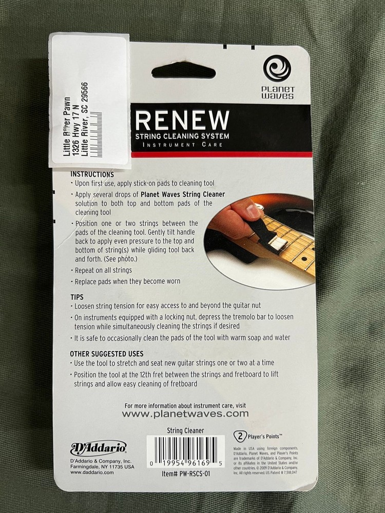Planet Waves PW-RSCS-01 Renew String Cleaning System (V22922)