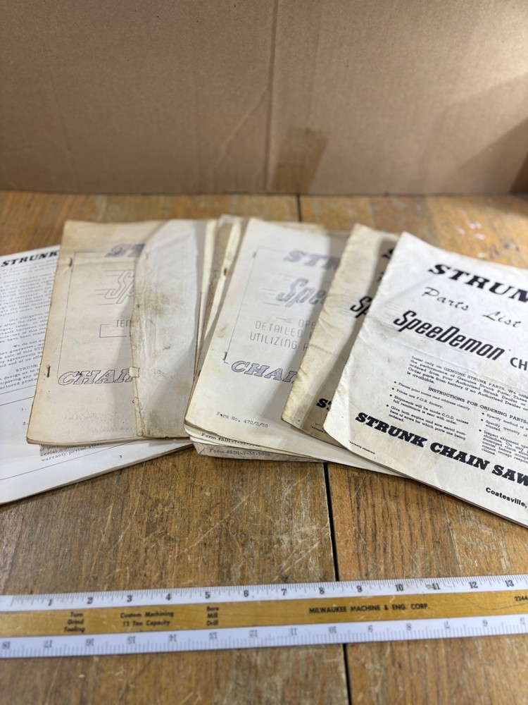 Strunk chainsaw Manual Price list brochure