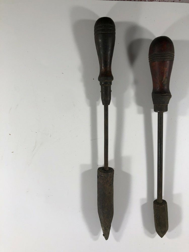 2 Vintage Wood Handle Soldering Irons