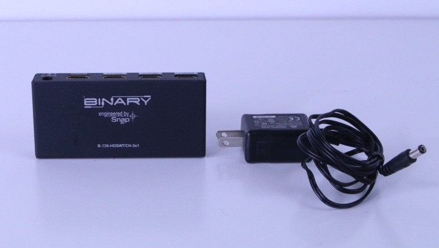 Binary B-220-HDSWTCH-3x1 3x1 HDMI Switch No Remote