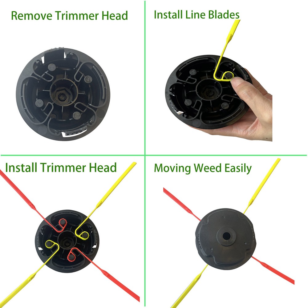 Weed Eater Blade Refills,Yellow & Green,60 Combo Pack -Replace Your Trimmer Line