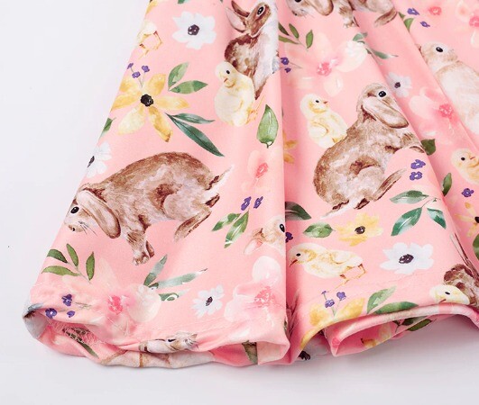 NEW Boutique Easter Bunny Chicks Girls Sleeveless Pink Dress