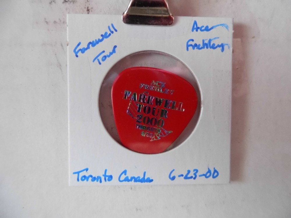 KISS "ACE FRAHLEY"~FAREWELL TOUR GUITAR PICK~6/23/00 (6/3)
