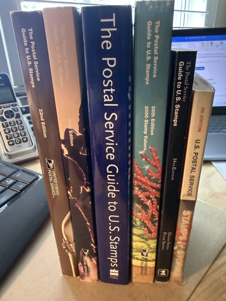 Postal Service Guide to US Stamps (5 different years) Plus 1978 Stamps & Stories