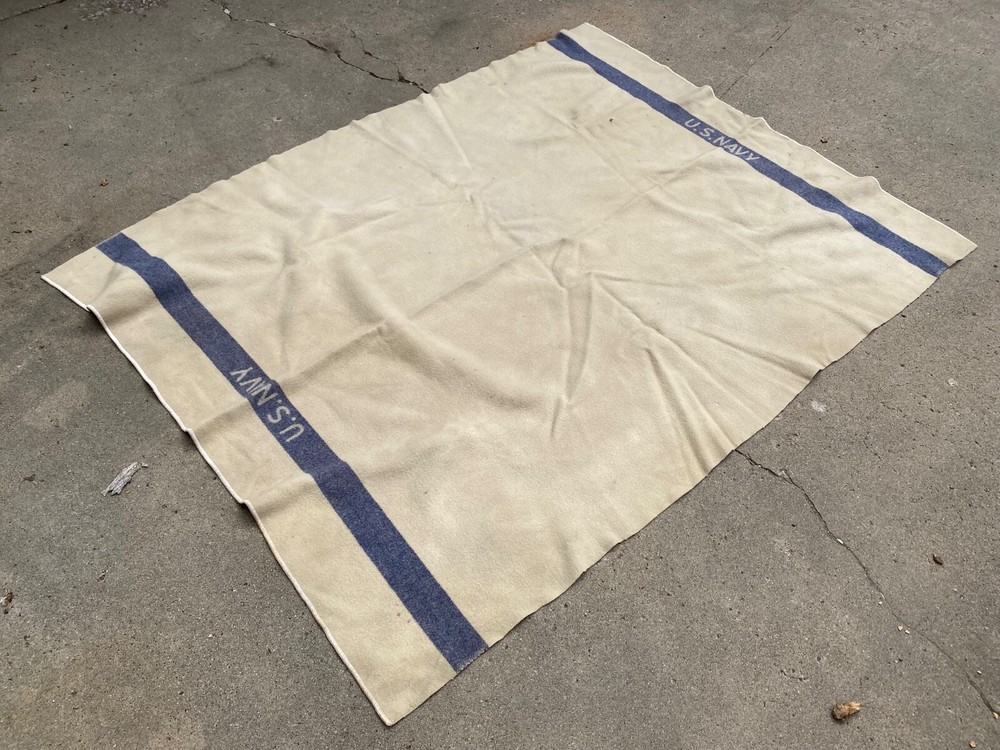 ORIGINAL WWII US NAVY WOOL FIELD BLANKET